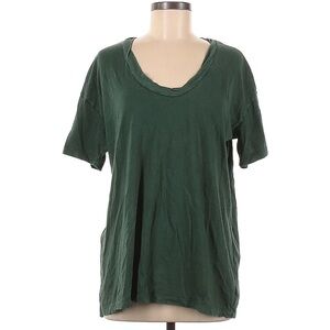 Aerie Scoop Neck Boyfriend Short-Sleeve T-Shirt, Dark Green, Medium